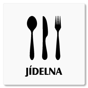 Jídelna, 80x80mm, bílá, Nevada